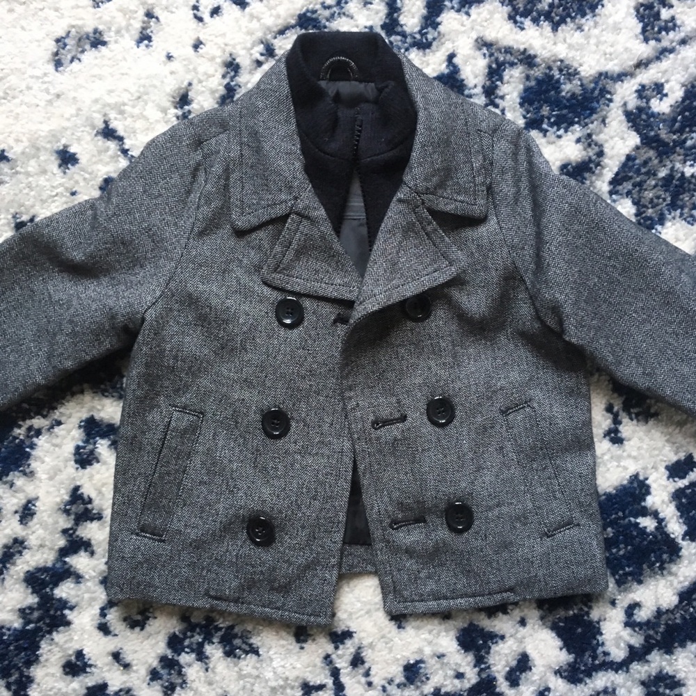 Cherokee size 12 months boys grey pea coat